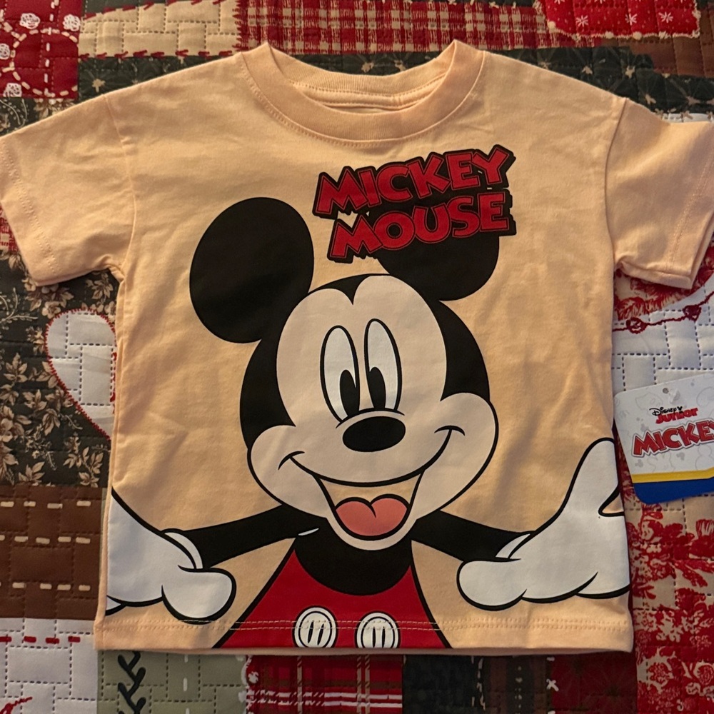 NWT Disney Mickey Mouse Kids T-Shirt - Light Orange